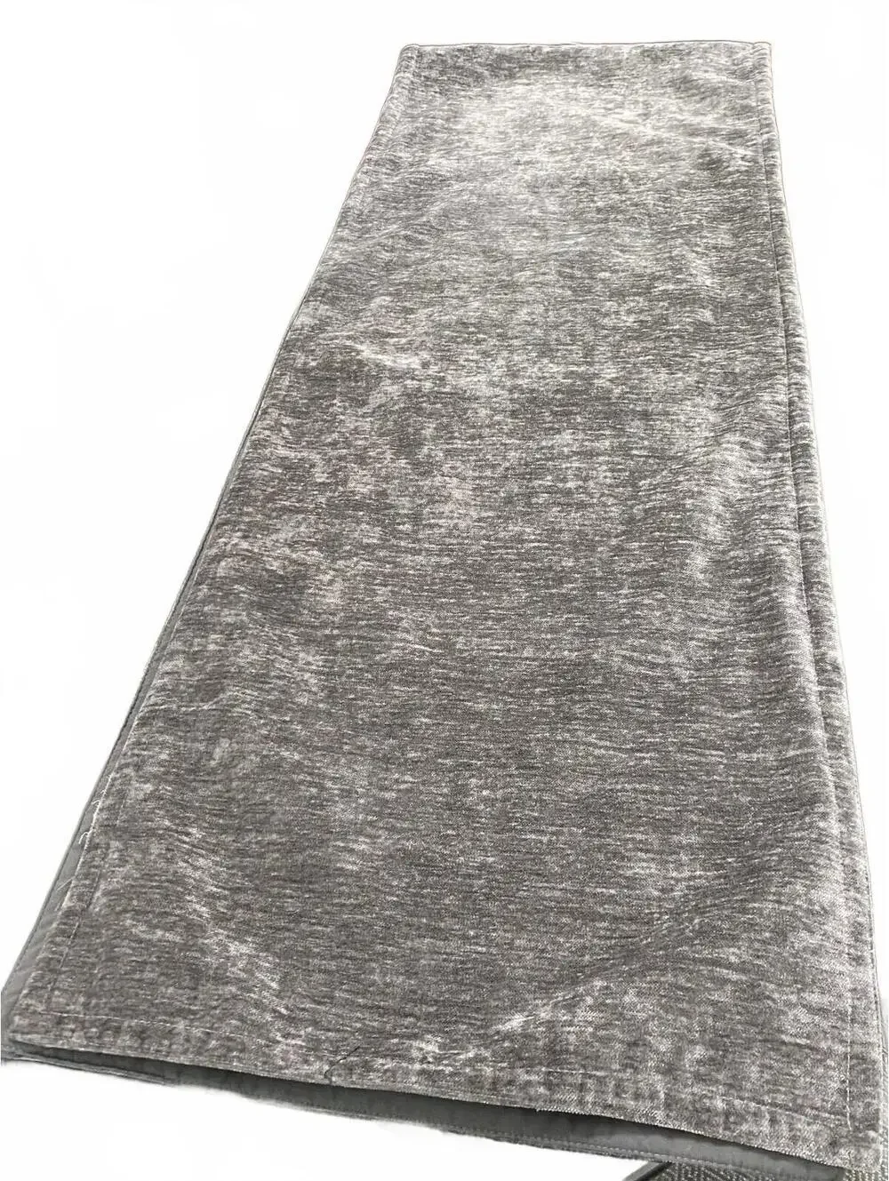 Gray Velvet Fabric Runner with Backing